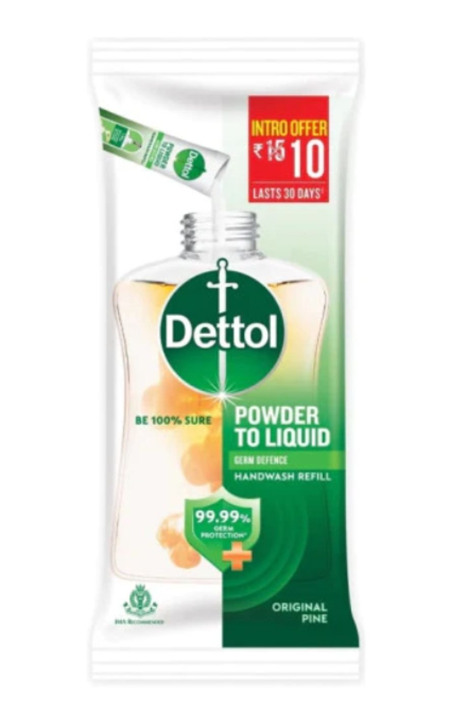 Dettol Powder Handwash, 8gm | Pack of 12+1Free